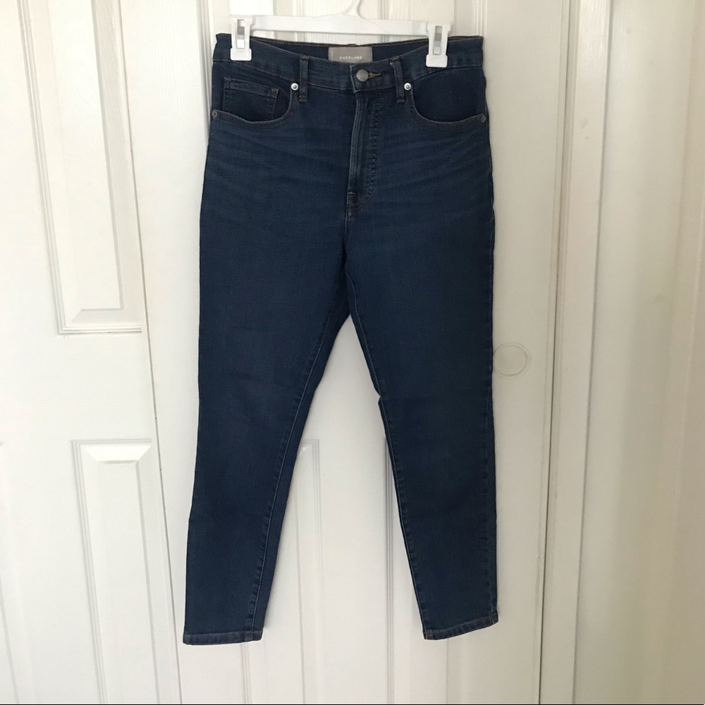 Everlane High Rise Mid Indigo Skinny Jeans